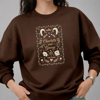 Bridgerton Baskılı Kahverengi Sweatshirt