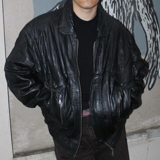 vintage bomber deri ceket