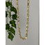 Oval Taşlı Gold Marka Kolye