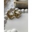 Gold Doğal Görünüm Yuvarlak Küpe