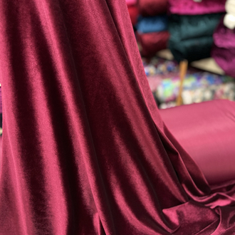 İPEK KADİFE KUMAŞ BORDO