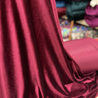 İPEK KADİFE KUMAŞ BORDO