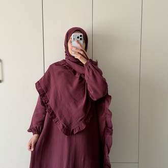 Bordo Müslin takım