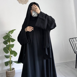 Siyah abaya takım