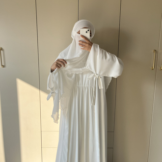 Dubai ipeği abaya takım