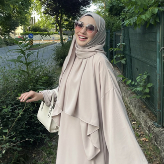 Bej abaya takım