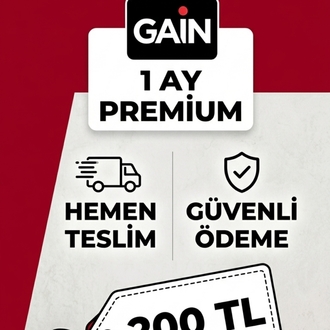 Gain 1 Aylık Premium Üyelik - Hemen Teslim, Uygun Fiyat!