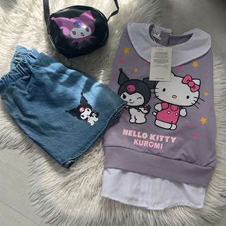 Kuromi ve Hello Kitty Çantalı Takım