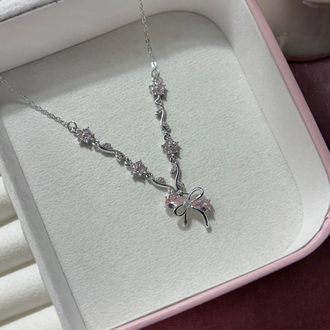 Blooming Ribbon Çelik Kolye | Gümüş Renk