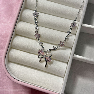 Blooming Ribbon Çelik Kolye | Gümüş Renk