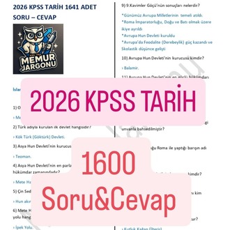2026 AGS-KPSS TARİH KONU ANLATIMI + 1600 SORU CEVAP + VİDEO PAKETİ