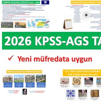 2026 KPSS-AGS TARİH NOTLARI + SORU BANKASI LİSANS-ÖNLİSANS-ORTAÖĞRETİM UYGUN!!!!!