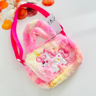 PEMBE UNICORN PELUŞ ÇANTA
