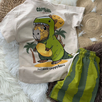 CAPYBARA DESENLİ ŞORTLU TAKIM