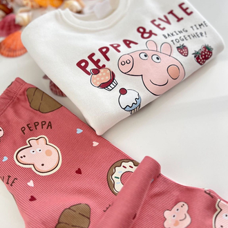 PEPPA PİG DESENLİ TAYTLI TAKIM