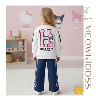 HELLO KİTTY&KUROMİ DESENLİ TAKIM