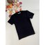 SİYAH BİSİKLET YAKA KADIN TSHIRT