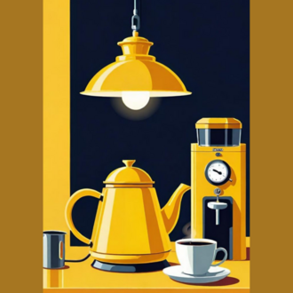 Pop-Art Kahve Temalı Mutfak Duvar Sanatı - Dijital Ürün