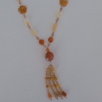 Carnelian Doğal Taş Kolye