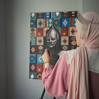 Türk kilim motifli kuman kıpçak