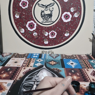 Türk kilim motifli kuman kıpçak