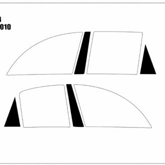 Audi A3 2007 2010 Piano Black Kapı Direkleri Kaplama