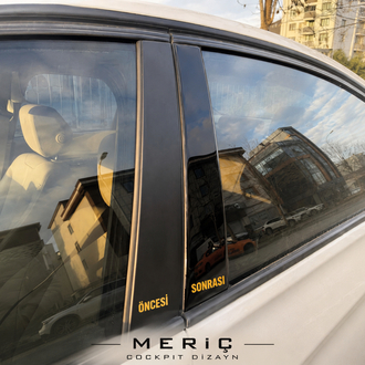 Bmw F30 2011 2017 Özel Piano Black Parlak Siyah Kapı Direkleri