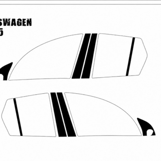 Volkswagen Golf 5 Piano Black Kapı Direkleri Kaplama
