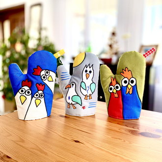 Chicken Family Fırın Eldiveni