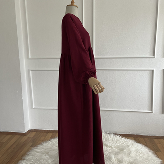 SAHRA Müslin elbise BORDO