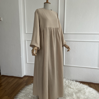 SAHRA Müslin elbise BEJ