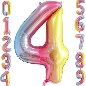 34 İNÇ RENKLİ 4 FOLYO RAKAM BALON