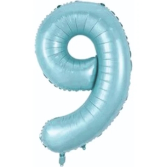 34 İNÇ MAVİ 9 FOLYO RAKAM BALON