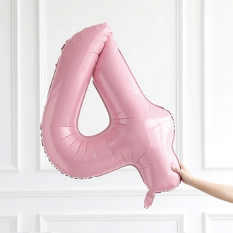 34 İNÇ  PEMBE 4 RAKAM FOLYO BALON 