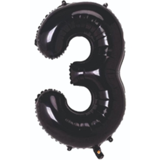 FOLYO RAKAM BALON SİYAH 3