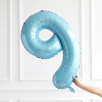 34 İNÇ MAVİ 9 FOLYO RAKAM BALON
