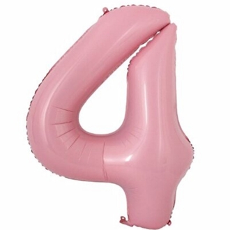 34 İNÇ  PEMBE 4 RAKAM FOLYO BALON 