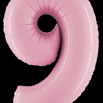 34 İNÇ PEMBE 9 FOLYO RAKAM BALON 