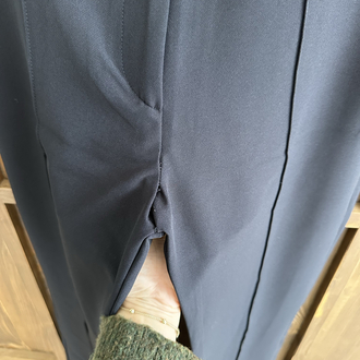 Yandan yırtmaçlı pantolon siyah