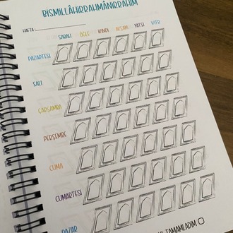 Kişiye Özel Çocuk Namaz Defteri - Erkek