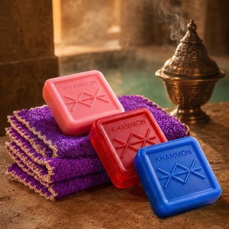 KHAMMON Luxury Ritual Bath Set | 3 El Yapımı Sabun + Lif