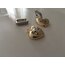 zirkon taşlı gold kalp küpe