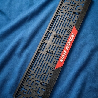Kişiye Özel Plakalık Red line Model (2Adet)