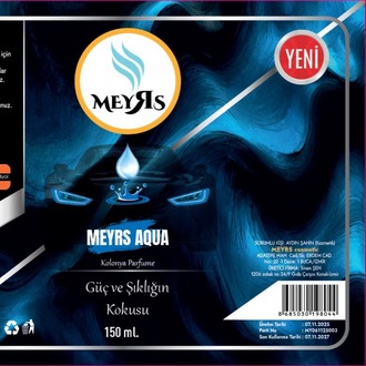 MEYRS 150 ml Parfümlü Kolonya – AQUA – Uzun Kalıcılık – Renkli Şişe