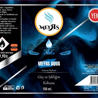 MEYRS 4’lü Parfümlü Kolonya Seti 150 ml – Aqua / Passion / Love / Black – Kalıcı Koku