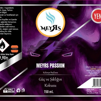 MEYRS 4’lü Parfümlü Kolonya Seti 150 ml – Aqua / Passion / Love / Black – Kalıcı Koku