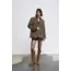 QUZU DESENLİ KAŞE BLAZER CEKET - LEOPAR