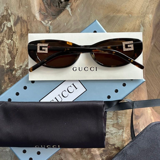 Gucci unisex gold/kahve gözlük(Full set)