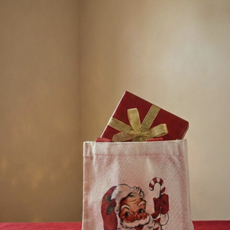 Noel Baba Canvas Hediye Poşeti