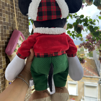  Disney Store Mickey Mouse Plush 2017 Christmas Lumberjack 